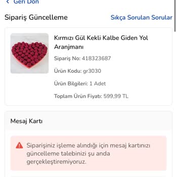 Anneler Günü Siparişim Gecikti Ve Yanlış Ürün Gönderildi