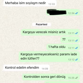 Siparişlerim Gönderilmedi, İletişime Geçilmiyor