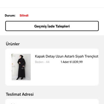 İade Yapılmayan Sipariş Ve Kötü Müşteri Hizmetleri