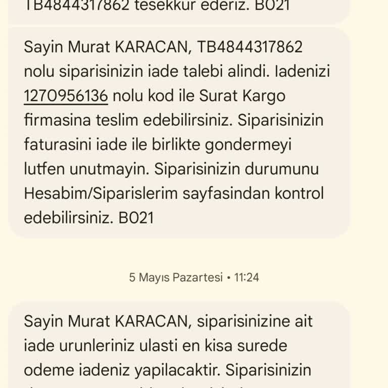 İade Ücreti Günlerdir Yatırılmıyor, Mağdur Ediliyorum