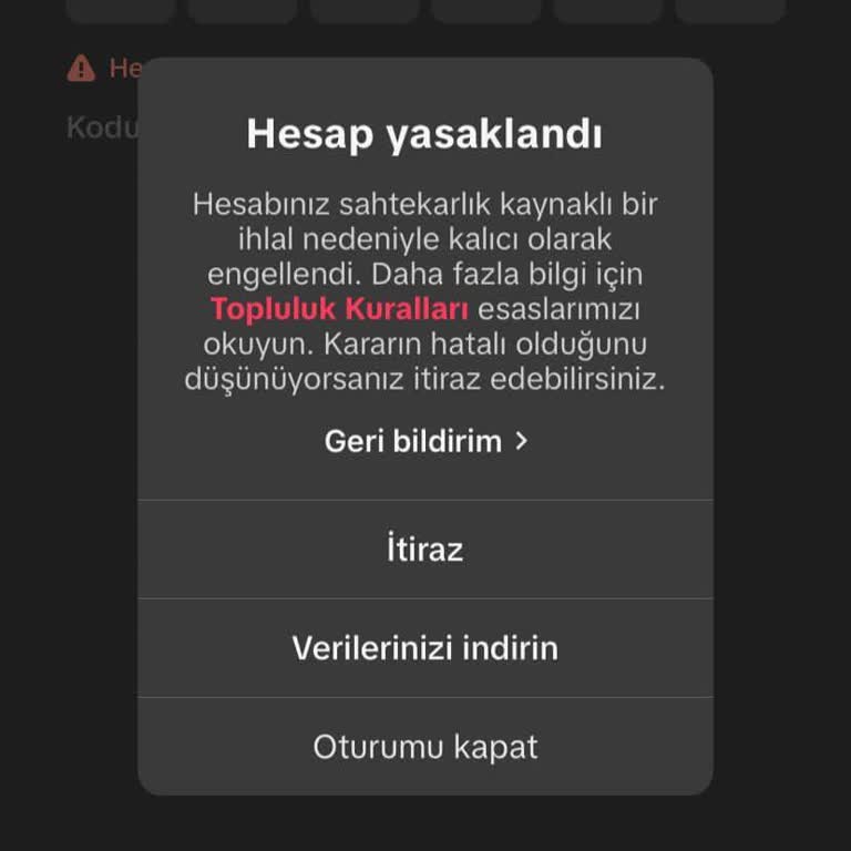 TikTok Hesabım Haksız Yere Askıya Alındı Ve Kapatıldı