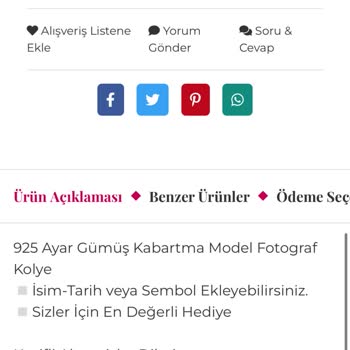 Aldığım Kolye Görseldekiyle Alakasız Ve Müşteri Hizmetleri İlgisiz