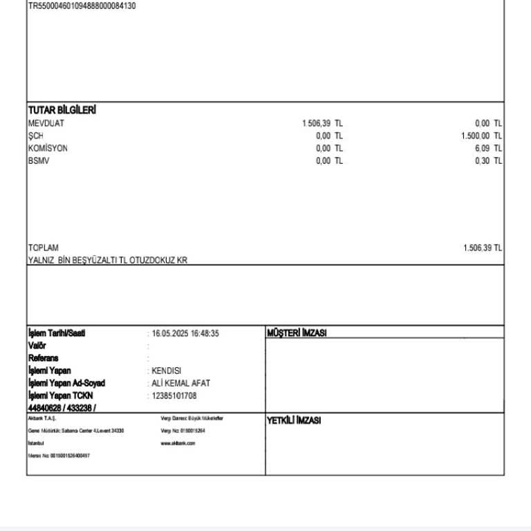 Para Yatırma İşlemi Hesabıma Geçmedi