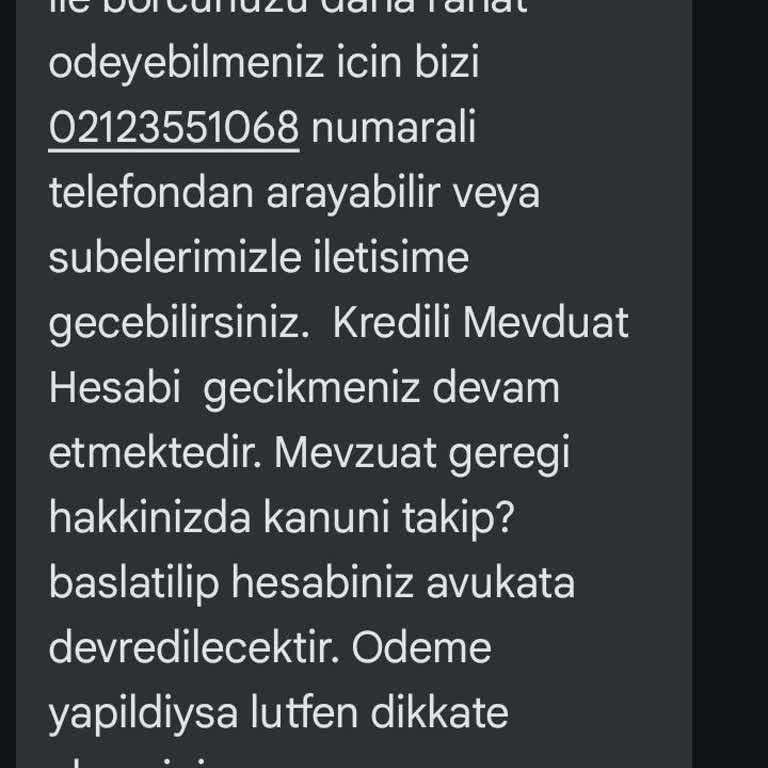 Yanlış Borç Bildirimi Ve Şüpheli Mesaj Hakkında Şikayet
