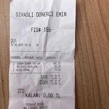 Sivaslı Dönerci Emin Gramajı azaltıyor