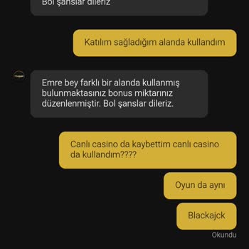 Bonus Vaadiyle Yatırdığım Param Çekim Aşamasında Kuralla Engellendi