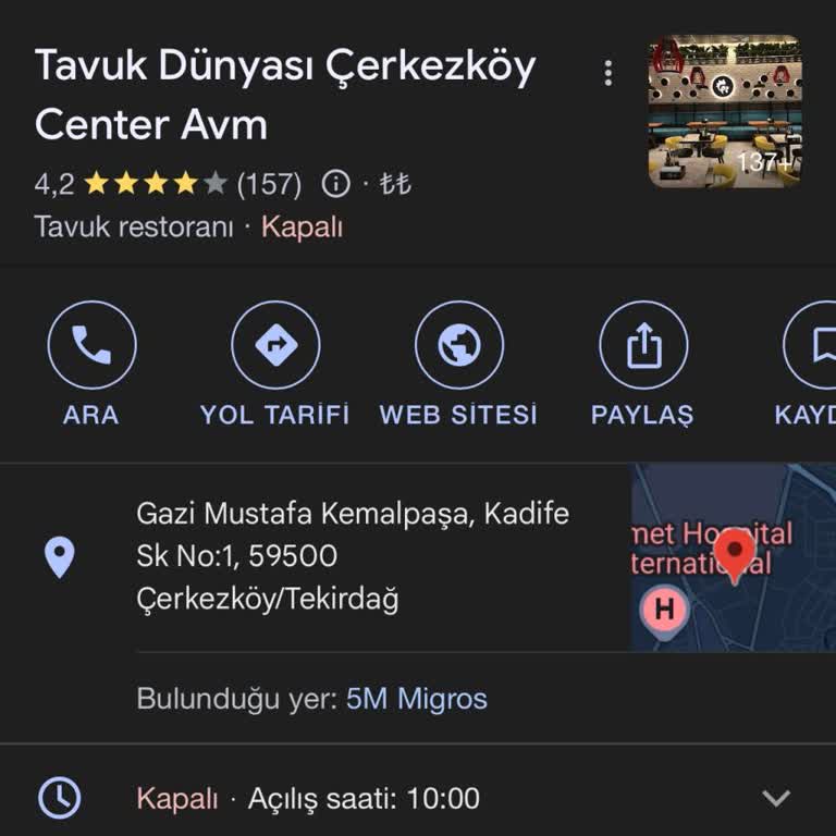 Çerkezköy Center Tavuk Dünyasında Lezzet Ve Kalite Hayal Kırıklığı