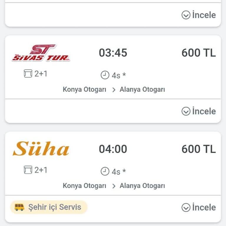 Süha Turizm Biletinde Rötar Ve Eksik Servis Hizmeti Mağduriyeti