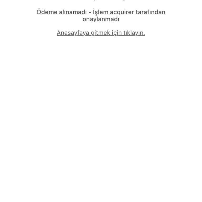 Modamizbir.com Ödeme Aşamasında Yaşanan Sorun Nedeniyle Sipariş Tamamlanamadı