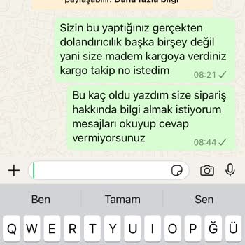 Sipariş İptali Sonrası Kargo Bilgisi Verilmedi