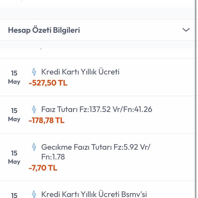 Yıllık Kredi Kartı Aidatı Ve Vergi Kesintisinin İadesi Talebim Hakkında