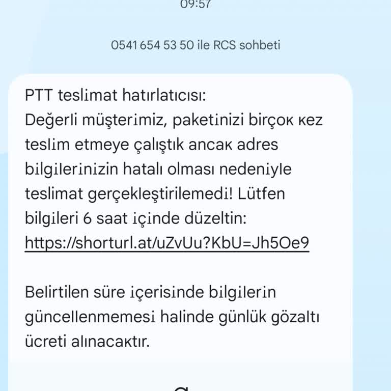 Telefon Numaram Kullanılarak Sahte Kargo Mesajı Gönderiliyor