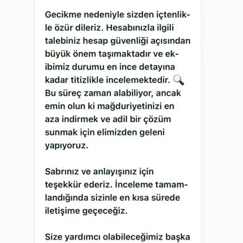 Hesabım Geri Verilmiyor, Destekten Sonuç Alamıyorum