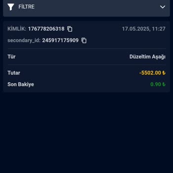 Betsilva Hesabımdaki Bakiyenin Açıklamasız Şekilde Silinmesi