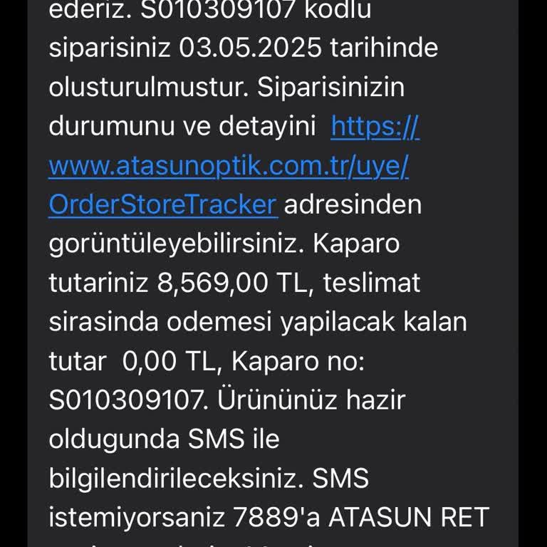 Gözlük Siparişim İki Haftadır Teslim Edilmedi Ve Bilgilendirme Yapılmıyor