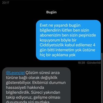 5 Gündür Çözülemeyen İnternet Kesintisi Ve Müşteri Hizmetleri Mağduriyeti