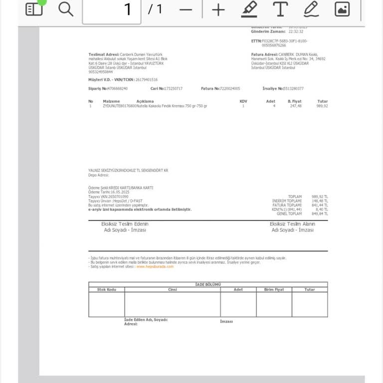 Kırık Ürün Ve Düzensiz Paketleme Nedeniyle Mağduriyet
