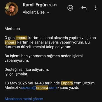 Enpara Kredi Kartı İle Papara'ya Para Yatırma İşleminde Güvenlik Engeli Ve Çözüm Eksikliği