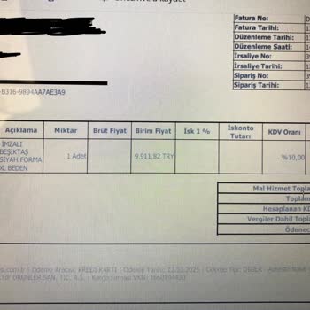 Beşiktaş İmzalı Forma Kampanyasında Yanıltıcı Bilgi Ve Eksik Ürün Teslimatı