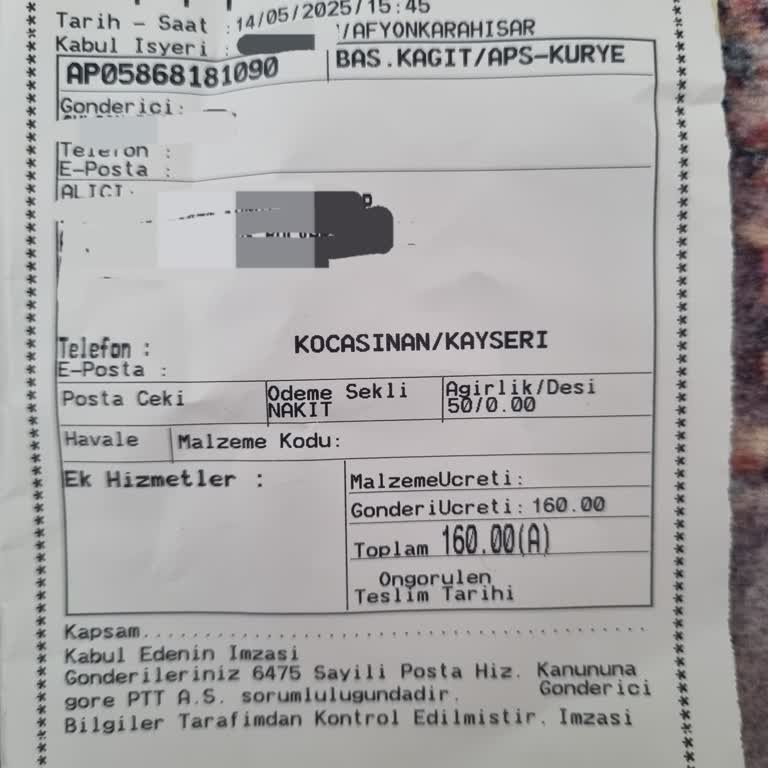 APS Gönderiminde Gecikme Ve Yetersiz Hizmet