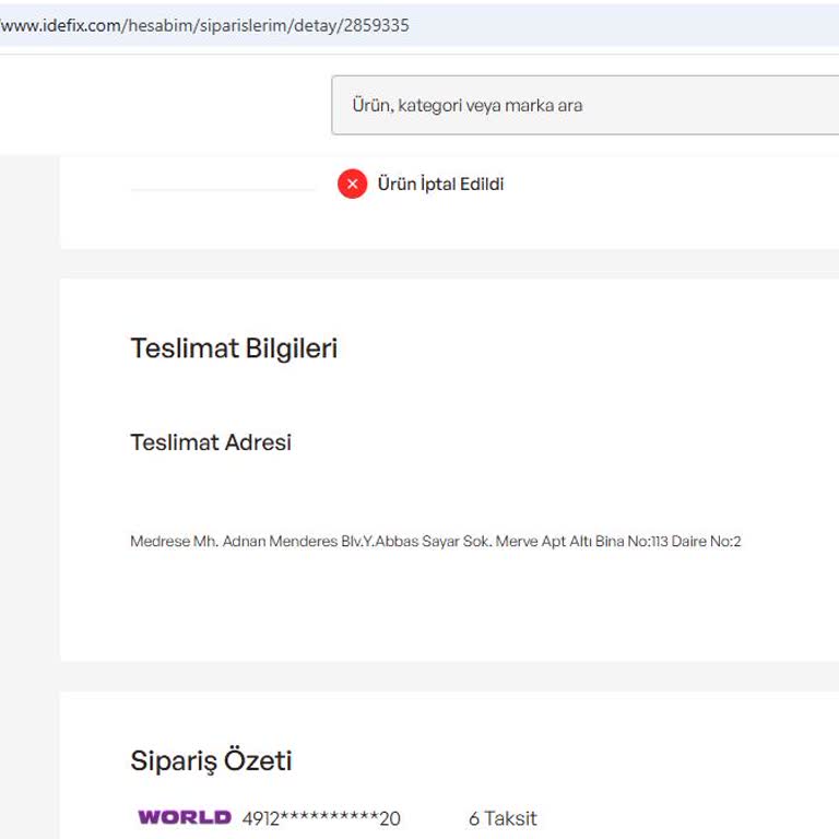 Siparişlerin Onaysız İptal Edilmesi Sorunu