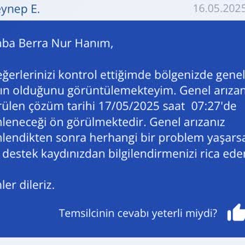 3 Gündür Süren İnternet Kesintisi Ve Yetersiz Destek Nedeniyle İş Akışım Aksadı