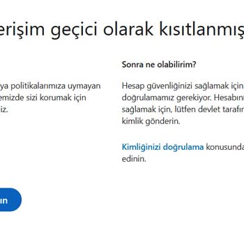 Yeni Açılan Linkedin Hesabım Aniden Kısıtlandı Giriş Yapamıyorum