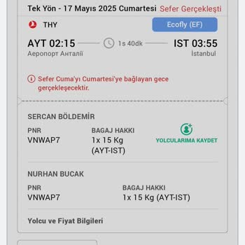 Yanlış Tarihli Bilet Mağduriyeti Ve Ekstra Ücret