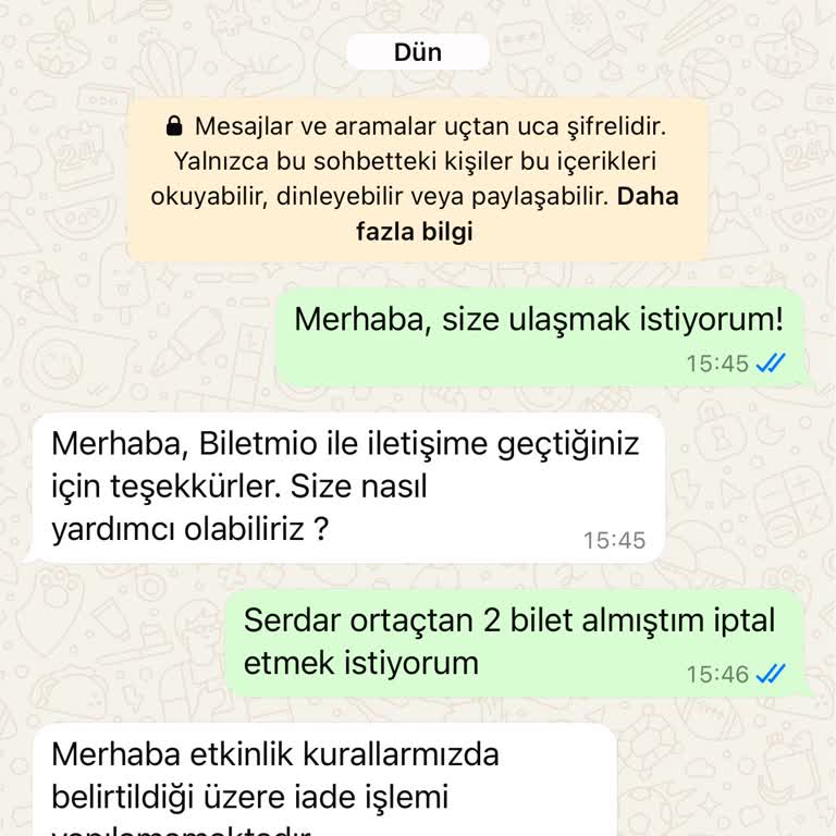 Bilet İptali Ve Para İadesi Talebim Reddedildi
