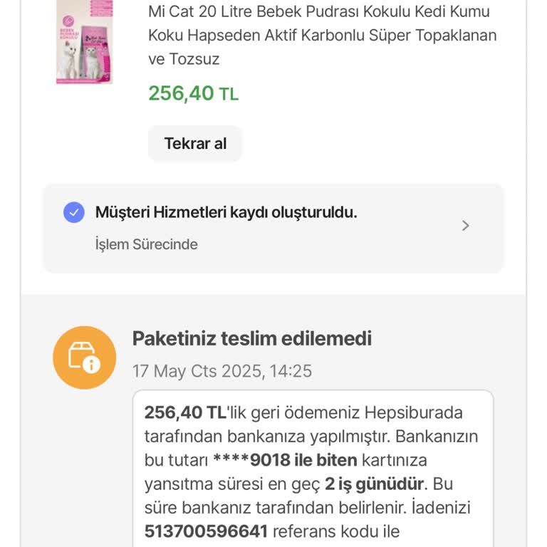 Kedi Kumu Siparişim 10 Gün Bekletilip Teslim Edilmedi!