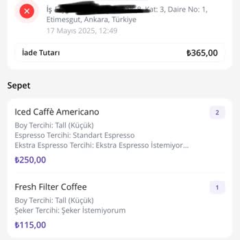 GetirYemek Siparişim Başkasına Teslim Edildi Mağduriyetim Giderilmedi