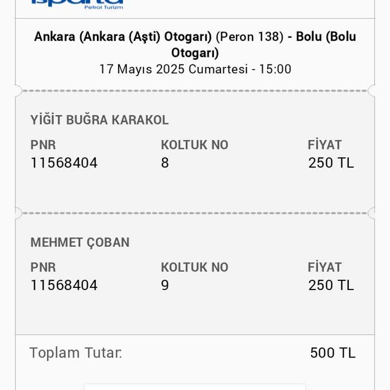 Otobüs Seferi Gecikti, Para İadem Yapılmıyor!