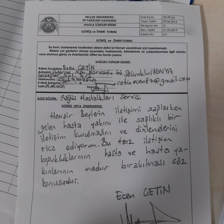 Selçuk Üniversitesi Tıp Fakültesi'nde İlgisizlik Ve Saygısızlık Mağduriyeti