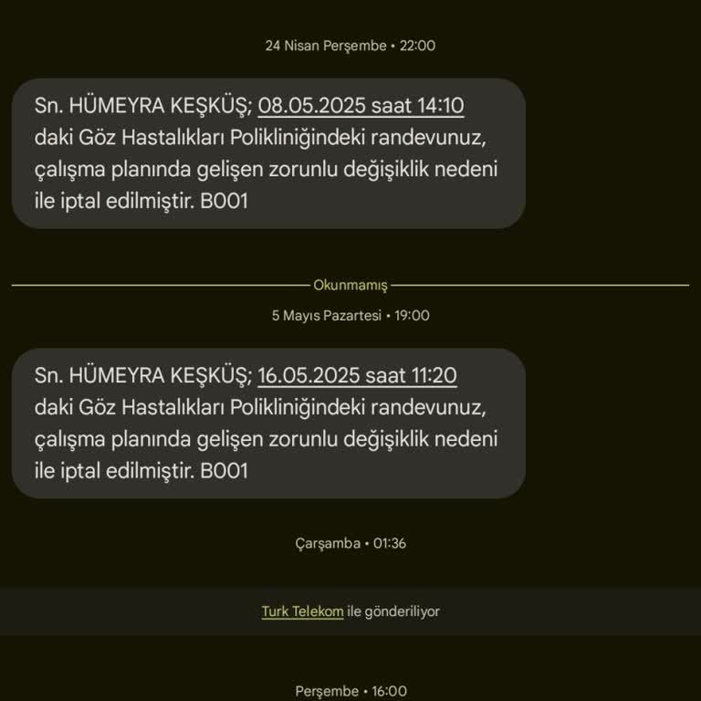 MHRS Randevularının Sürekli İptal Edilmesi Ve Mağduriyet