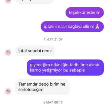Sipariş İptali Talebim Yoğunluk Gerekçesiyle Gerçekleştirilemedi