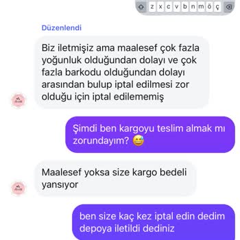 Sipariş İptali Talebim Yoğunluk Gerekçesiyle Gerçekleştirilemedi