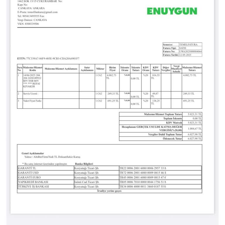 Uçuş Saati Değişikliği Sonrası Haksız Hizmet Bedeli Kesintisi