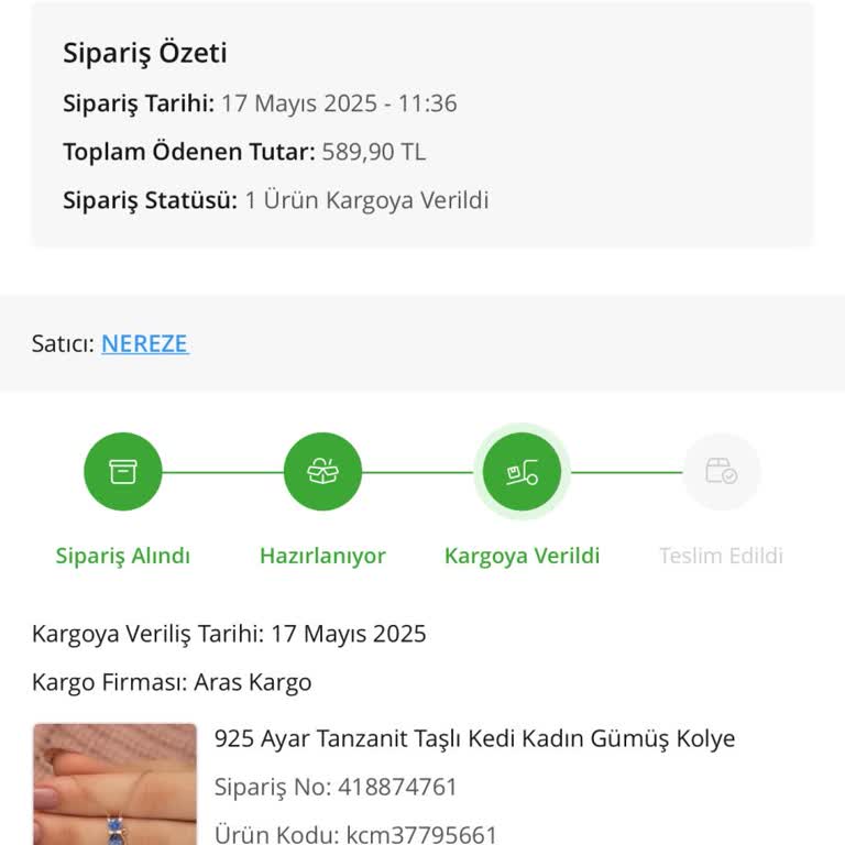 Aynı Gün Teslimat Seçeneği Mağduriyeti