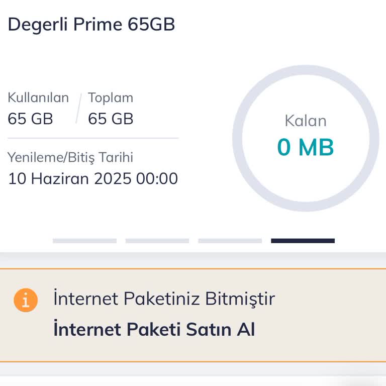 Paket Yenilendikten Sonra İnternet Hakkım 8 Günde Tükendi