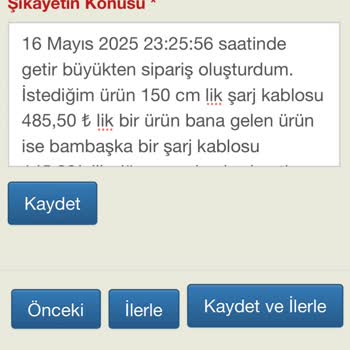 Sipariş İadesinde Gecikme Ve Yetersiz Bilgilendirme