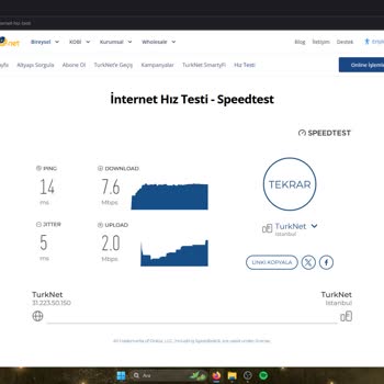 Taahhüt Edilen Hızın Çok Altında Ve Sürekli Bağlantı Sorunu