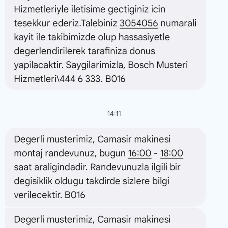 Bosch Çamaşır Makinesi Kurulumunda Ve Servis Sürecinde Yaşanan Sorunlar