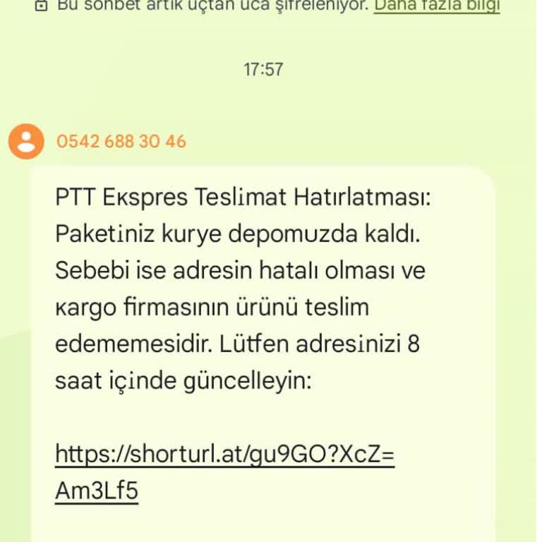 Telefon Numaram Kullanılarak Gönderilen Sahte Kargo Mesajları Hakkında Yardım Talebi