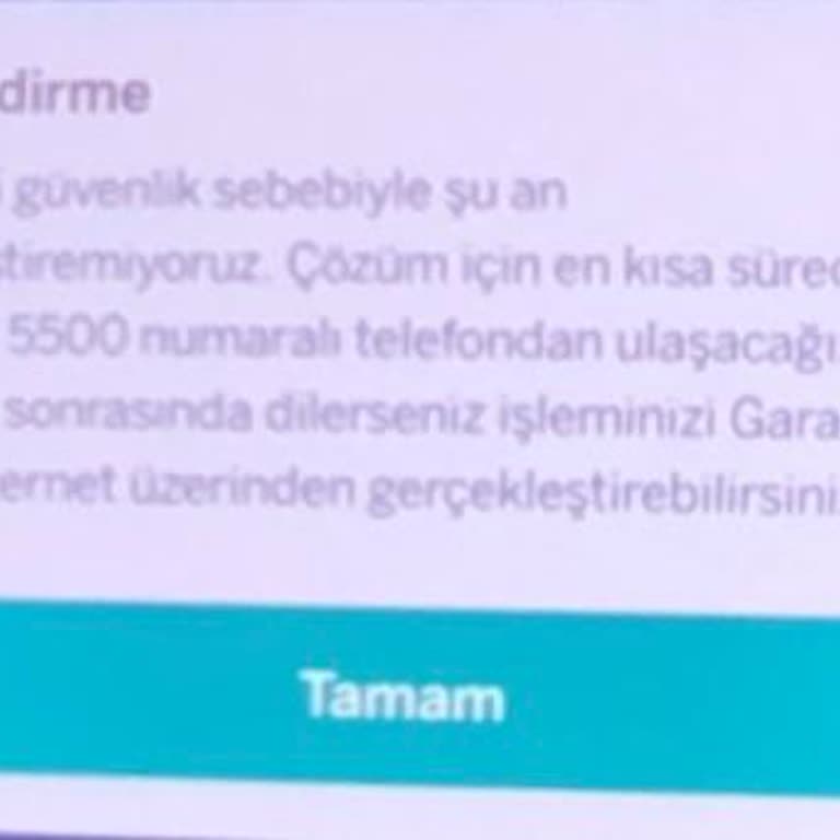Garanti BBVA Mobil Şifre Sonrası Transferde Güvenlik Doğrulaması Bekleniyor Kimse Aramıyor