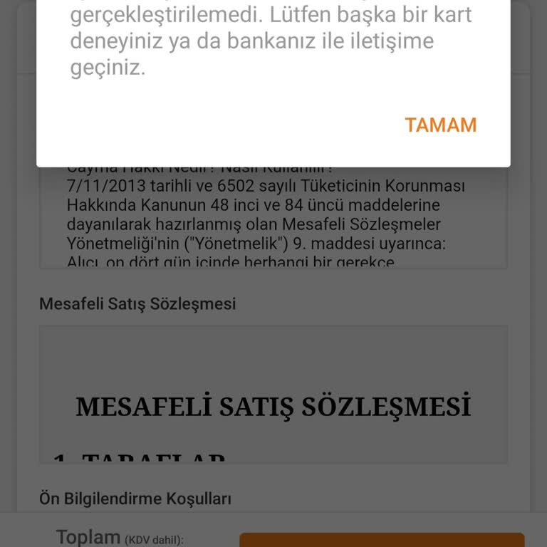 Yeterli Limit Olmasına Rağmen Alışverişte Sürekli 'Limit Yetersiz' Hatası Alıyorum