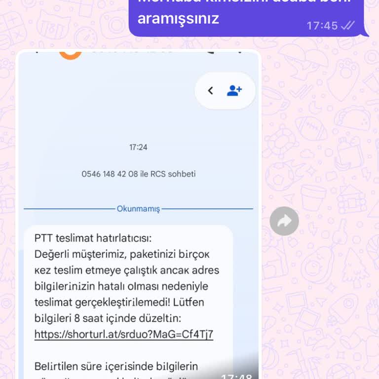 Numaram Kullanılarak Sahte Mesaj Gönderilmesi Mağduriyeti