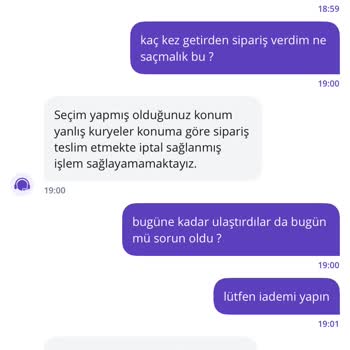 Kurye Siparişi Teslim Etmeden İptal Etti, Para İadem Yapılmadı