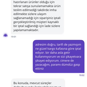 Kurye Siparişi Teslim Etmeden İptal Etti, Para İadem Yapılmadı