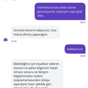 Kurye Siparişi Teslim Etmeden İptal Etti, Para İadem Yapılmadı