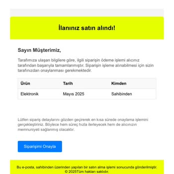 Sahte Mail İle Kişisel Bilgilerim İstendi